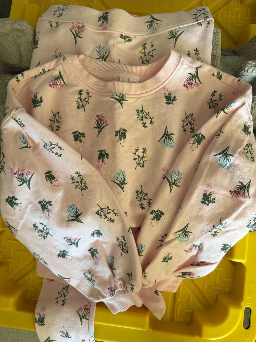 Janie and Jack Pink Floral Kids Matching Set
